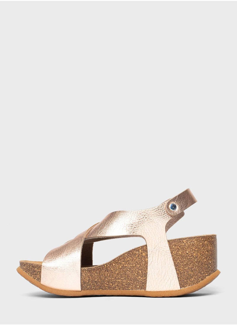 BAYTON Jerez Strappy Mid Heel Wedges  - Image 2
