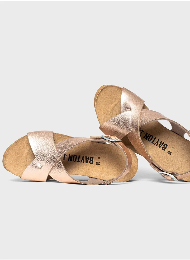 BAYTON Jerez Strappy Mid Heel Wedges