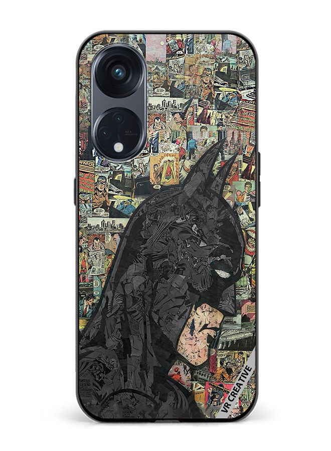 VR CREATIVE Protective Case Cover For Oppo Reno8 T 5G Batman Comic Design Multicolour - Image 1