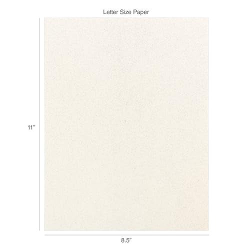 NaFurAhi Shimmer Cardstock Paper 8.5 x 11- Assorted Glitter, Metallic, and Pearl Sheets for Crafts, Scrapbooking, Card Making - 20 Pack, 85lb Heavyweight, 230 GSM, Ivory - Image 4