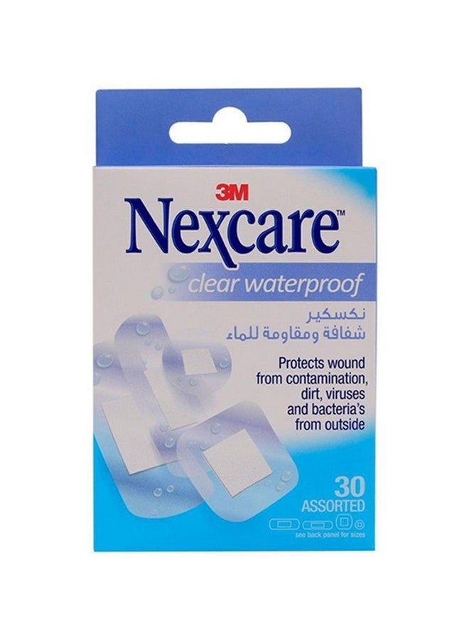 Nexcare 3M Clear Waterproof Assorted Bandages 30'S
