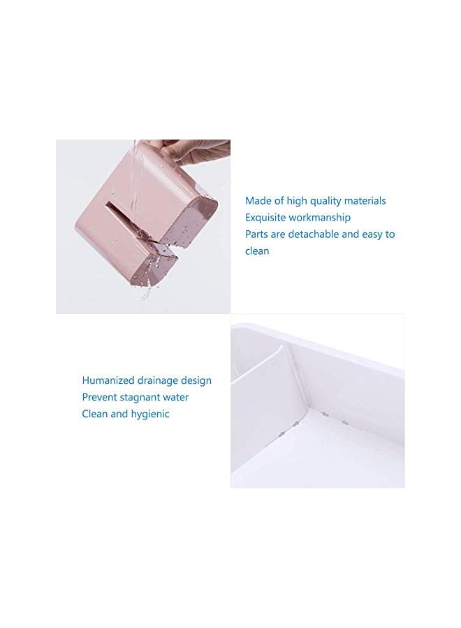 بروماس منظمات الحمام، رف لاصق للتخزين مع شريط المنشفة، مثبت على الحائط، حامل توابل للمطبخ - Image 5