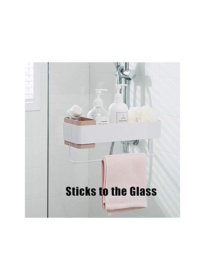 بروماس منظمات الحمام، رف لاصق للتخزين مع شريط المنشفة، مثبت على الحائط، حامل توابل للمطبخ - Image 3