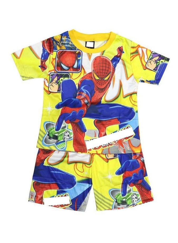 KUYING New Anime Pattern Design Two-piece Set Of Children's Pajamas