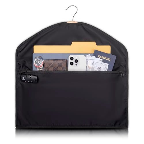 KOSMCCO Lockable Hidden Hanger Diversion Safe - Secret Storage with Pocket for Money & Valuables, Fits Under Clothes, Home Travel Security Safe - Image 1