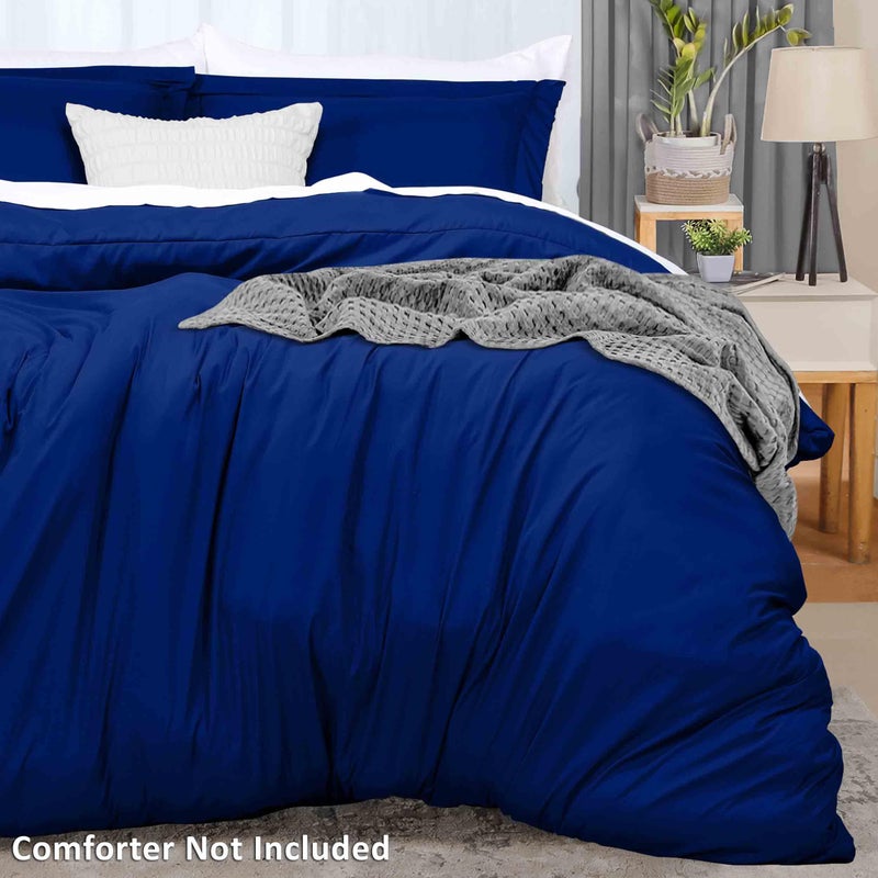 Utopia Bedding Duvet Cover Queen Size - 1 Duvet Cover with 2 Pillow Shams - 3 Pieces Bedding Duvet Cover with Zipper Closure - Soft Brushed Microfiber  90 X 90 Inches (Queen  Royal Blue) - Image 4