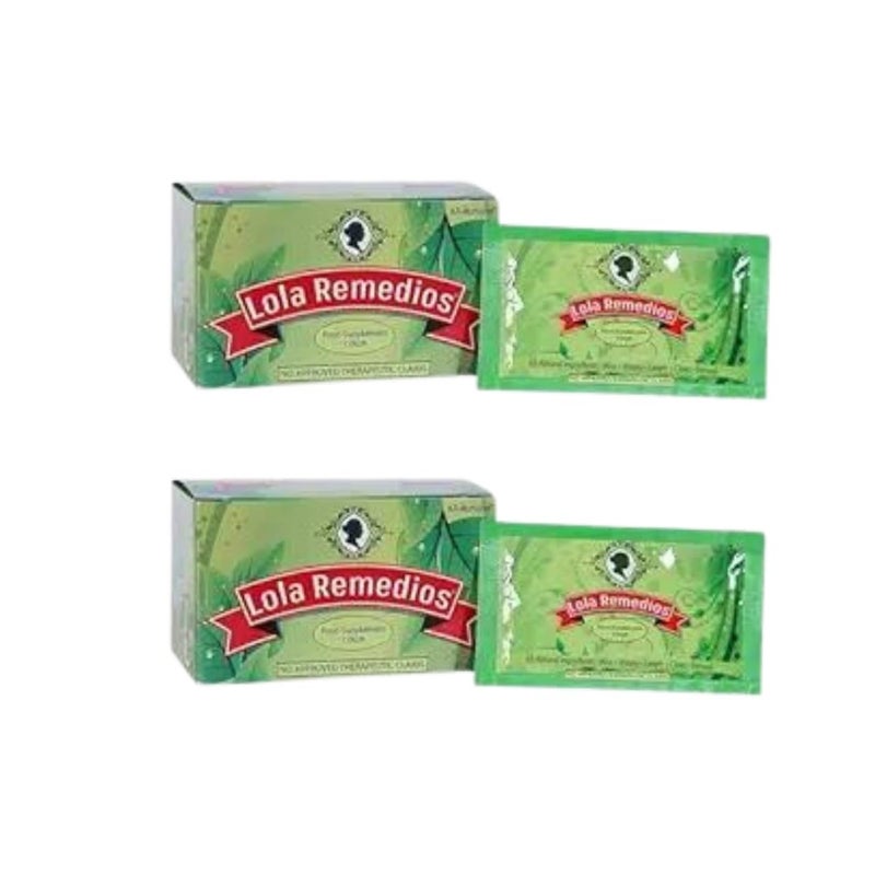Lola Remedios Lola Remedios Food Supplement Syrup - Pack of 2 - Total 24 Sachets, 12 Sachets Per Box - All Natural Ingredients Honey, Ginger, Mint, Clove and Fennel