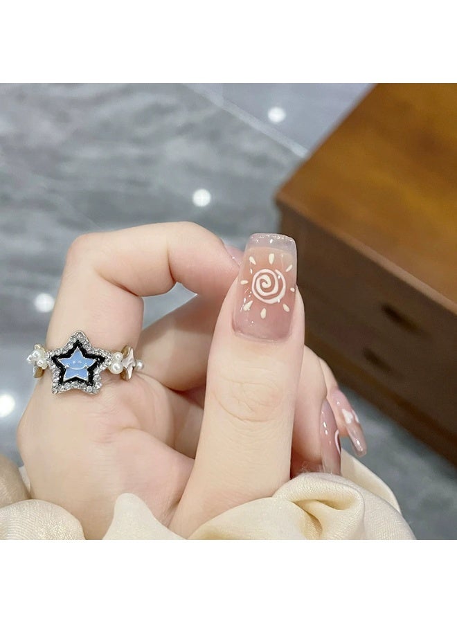 Goolsky Sweet Plum Heart Cloud Short Press - on Nails for Playful Chic - Image 3