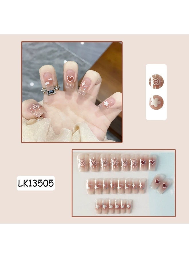 Goolsky Sweet Plum Heart Cloud Short Press - on Nails for Playful Chic - Image 4