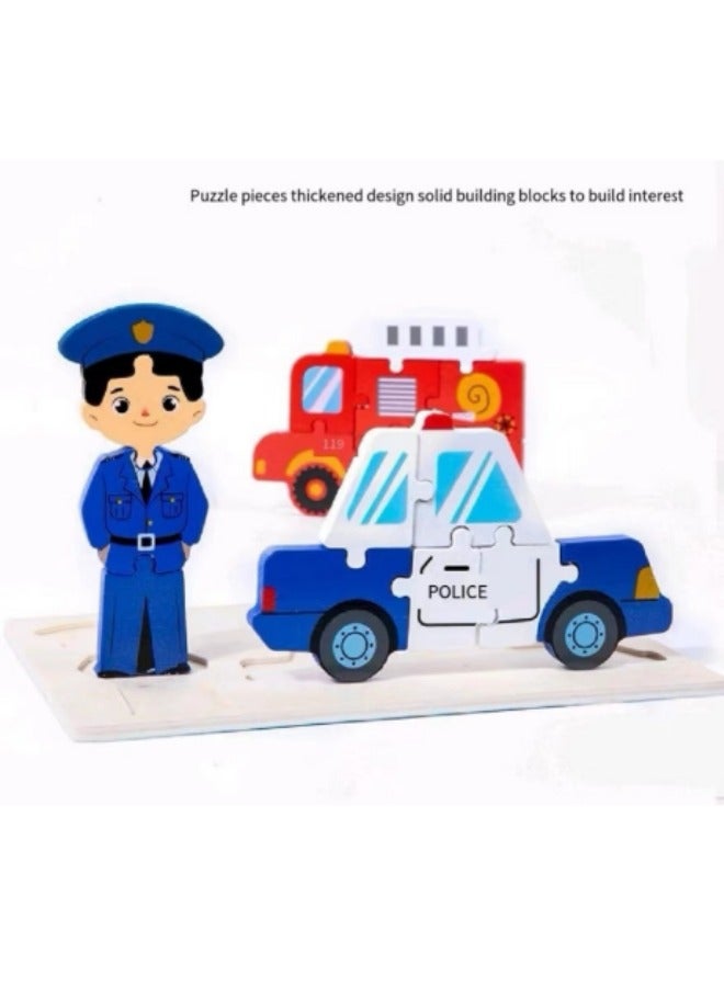 Early Development Of Three-Dimensional Puzzle Set, Cognitive Character Transportation Drawing Board Toy - Image 5