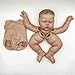 iCradle 24Inches Hand Draw Hair Already Painted Kits Realistic Reborn Baby Doll Parts with Detailed Painting Veins Lifelike Newborn Asleep Doll Kits Cloth Body Included Kit DIY Pickle - Image 5