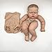 iCradle 24Inches Hand Draw Hair Already Painted Kits Realistic Reborn Baby Doll Parts with Detailed Painting Veins Lifelike Newborn Asleep Doll Kits Cloth Body Included Kit DIY Pickle - Image 3