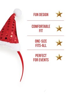 ZAFAA HOME Santa Hat Headband – 24x22cm Classic Holiday Costume Accessory for Christmas Parties, Seasonal Events, and Festive Gatherings  - Image 4