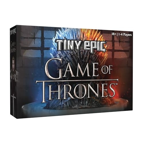 USAopoly Tiny Epic Game of Thrones Board Game Strategy Game for Adults Teens 14 Players 60 Min Playtime Play as Iconic Westeros Characters Custom Dice Miniatures Metal Coins and Wooden Components - Image 1