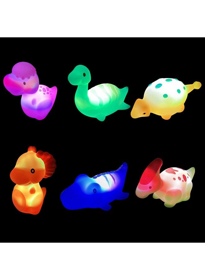 Jofan 6 Pack Prefilled Jumbo Plastic Easter Eggs with Light Up Dinosaur Bath Toys Inside for Kids Boys Girls Toddlers Easter Basket Stuffers Gifts Party Favors - Image 2