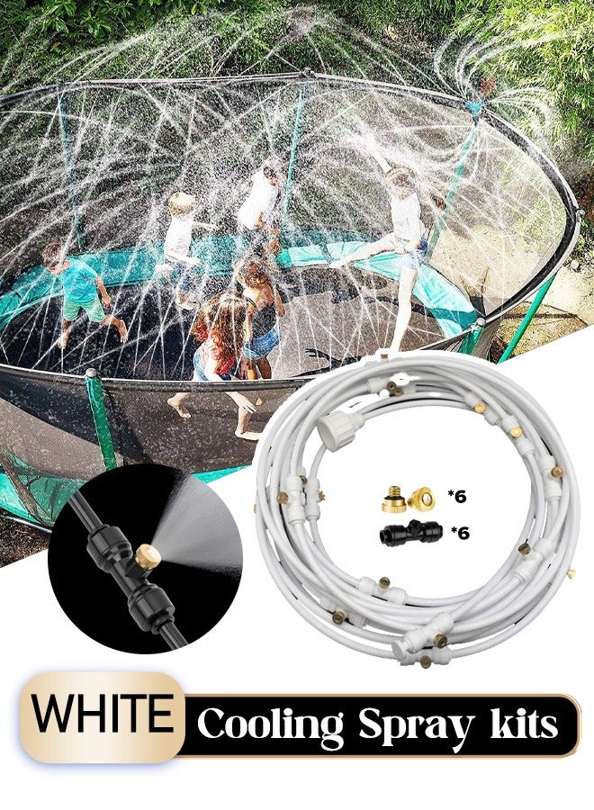Generic 6m with 6 brass nozzles quick-plug spray seat for courtyard trampoline garden irrigation plant cooling humidification dust removal  - Image 1