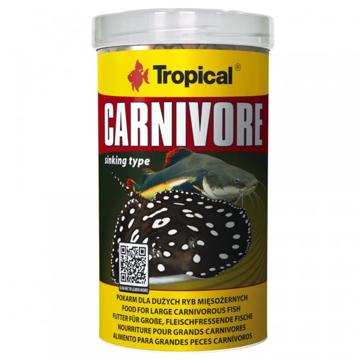 Tropical Carnivore Sinking granules Fish Food for Carnivorous Bottom Feeding Fish 600G/1000ML - 60736 - Image 1