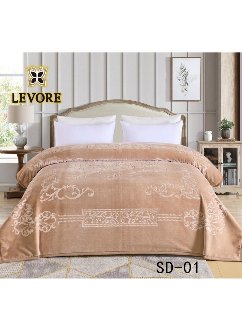LEVORE Soft, textured winter blanket with distinctive designs and patterns. 6 kg, 240 x 220 cm. 