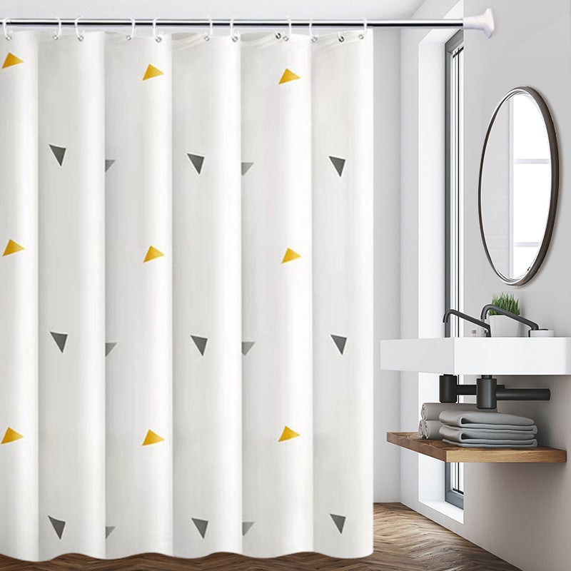 PEVA Waterproof Shower Curtain, No Drill, Translucent, Mildew Resistant, with Hooks - Image 3