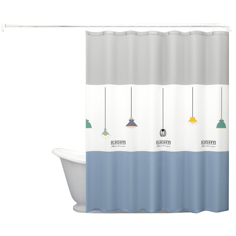 PEVA Waterproof Shower Curtain, No Drill, Translucent, Mildew Resistant, with Hooks - Image 5