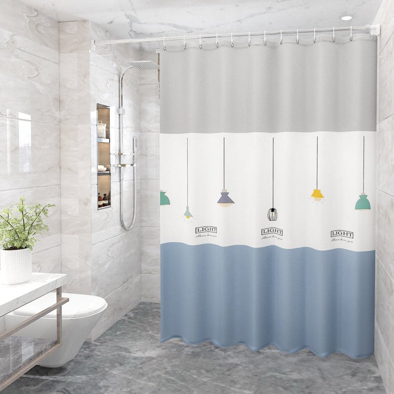 PEVA Waterproof Shower Curtain, No Drill, Translucent, Mildew Resistant, with Hooks - Image 4