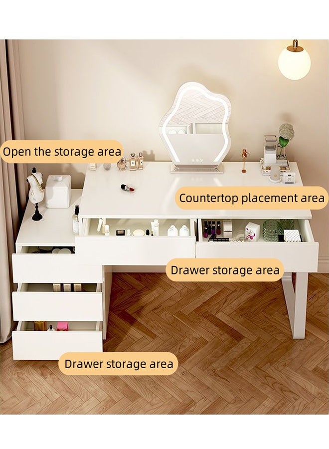 Multi-Functional Dressing Table, Bedroom Dresser, Vanity Table, Multi-Purpose Bedside Table, Multi-Drawer Zoned Storage, Freely Extendable Side Cabinet, 100cm×40cm×60cm. - Image 3