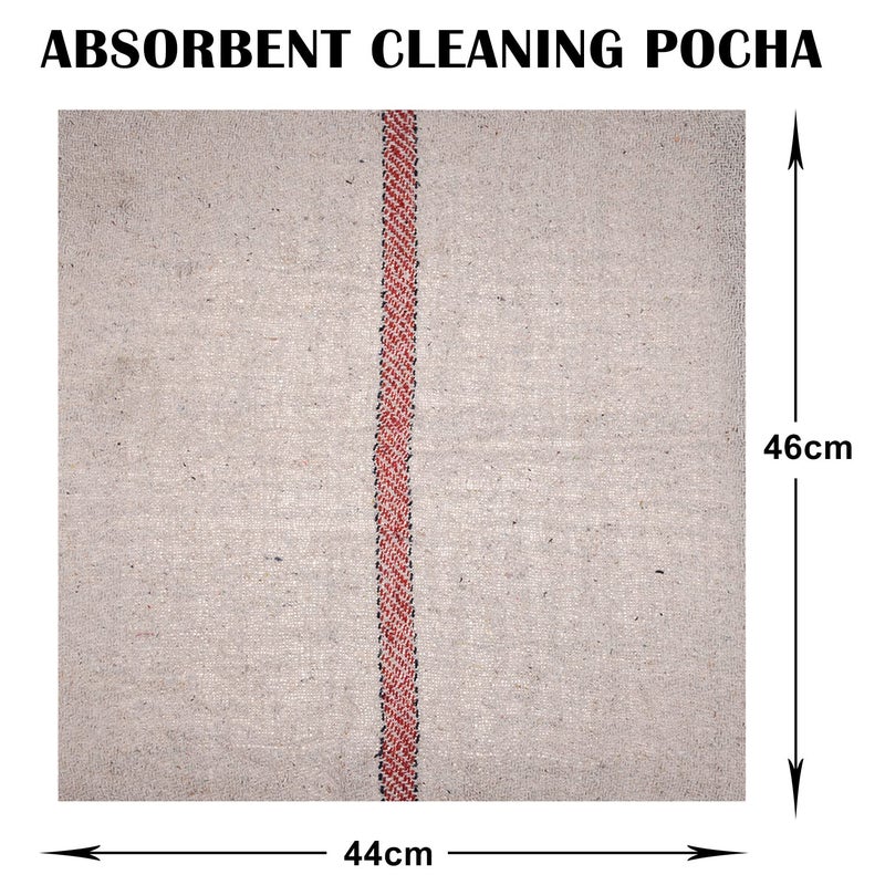 Kuber Industries Floor Cleaning Pocha Plain Duster Cloth Cotton Reusable Sweeping Cloth For Home Small Kitchen 18x18 Inch Pack of 3 White - Image 3