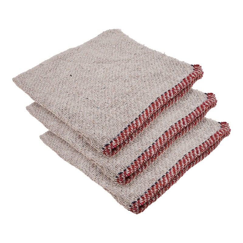 Kuber Industries Floor Cleaning Pocha Plain Duster Cloth Cotton Reusable Sweeping Cloth For Home Small Kitchen 18x18 Inch Pack of 3 White - Image 1