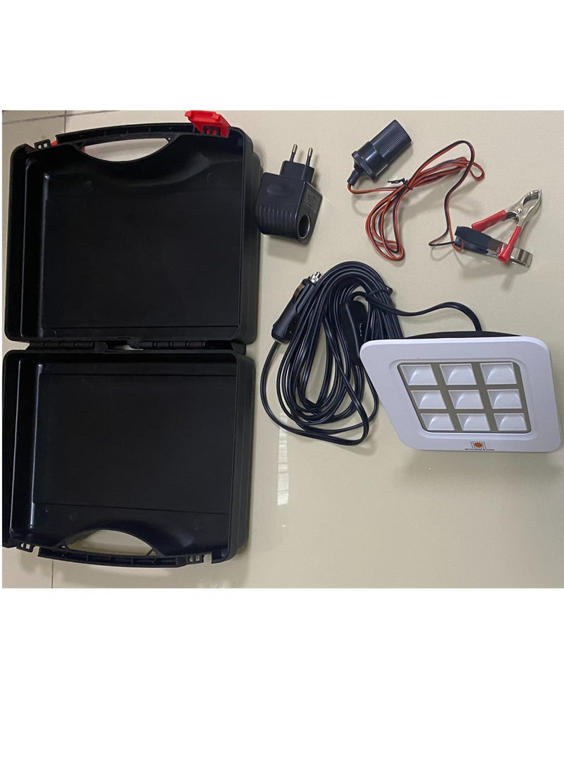 "DC 12V LED lamp, 5m and 3m cable options, magnetic stand car battery for land, trips, homes and offices"  - Image 2