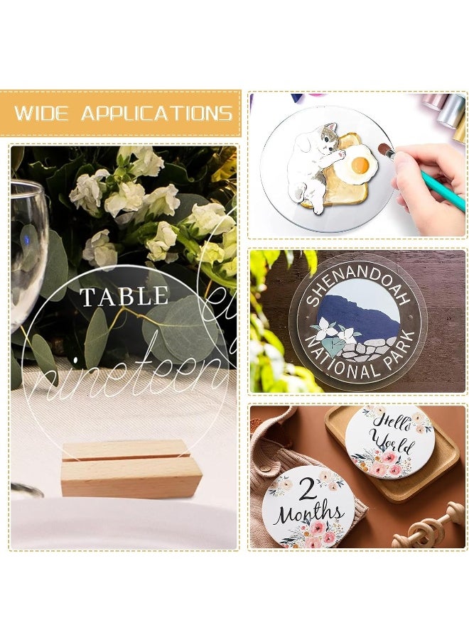 TPGP Pack of 3 Round Acrylic Cake Plates, Diameter 24 cm x 3 mm, Transparent Cake Plate with Acrylic Cake Scraper, Non-Adhesive Cake Board for Smoothing and Arranging Cakes, DIY  - Image 3