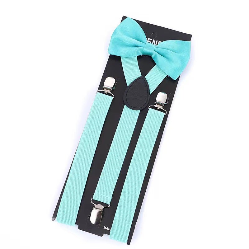 Adult Strap Universal Strap Bow Tie Solid Color 2.5 Suspenders Elastic Stretch Trousers Shoulder Strap - Image 5
