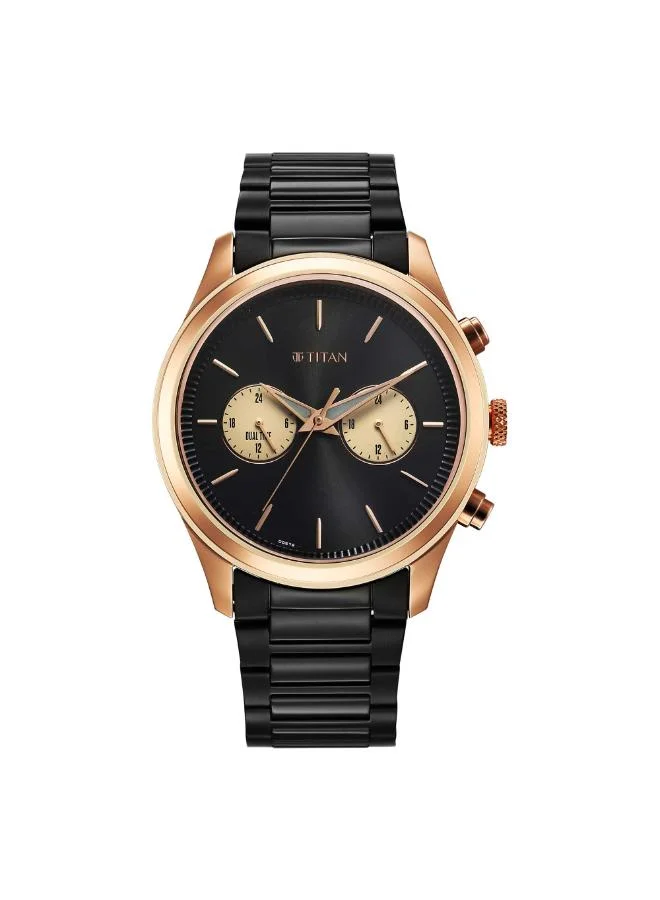 تيتان Men's Stainless Steel Analog Watch 1805KM12 - 42 mm