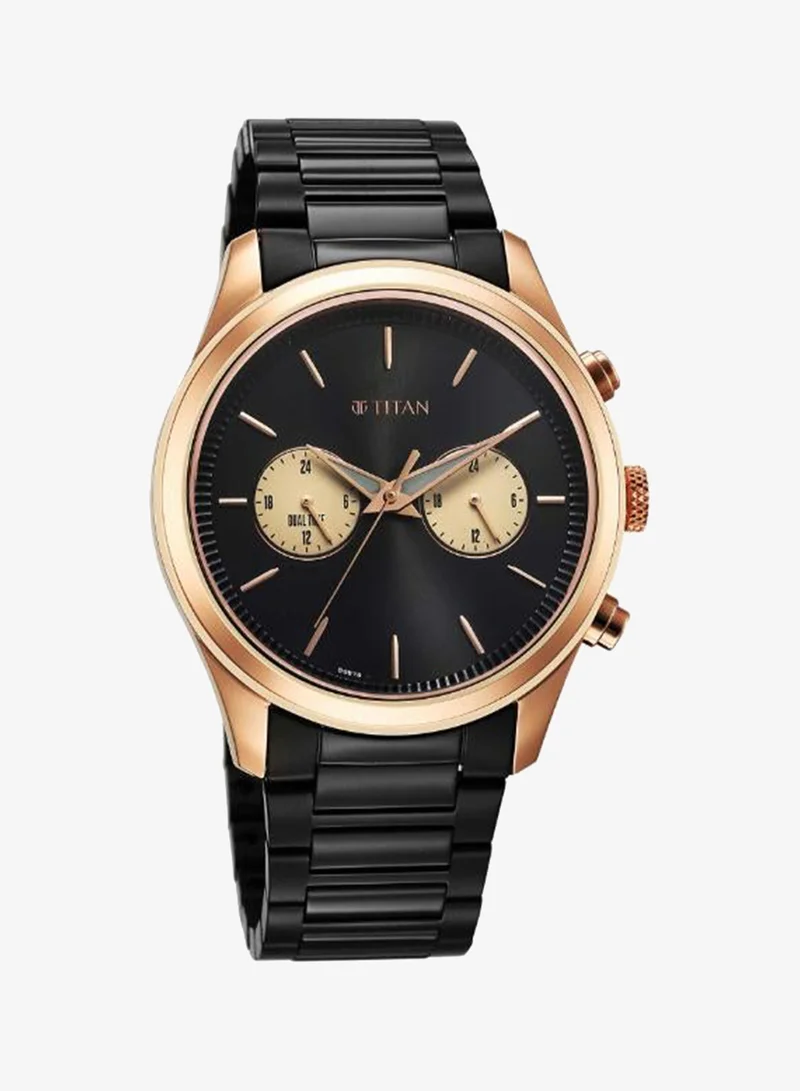 TITAN Men's Stainless Steel Analog Watch 1805KM12 - 42 mm