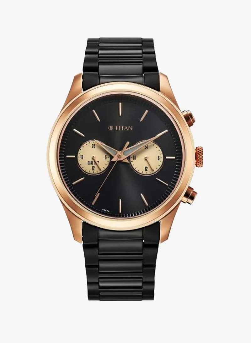 TITAN Men's Stainless Steel Analog Watch 1805KM12 - 42 mm