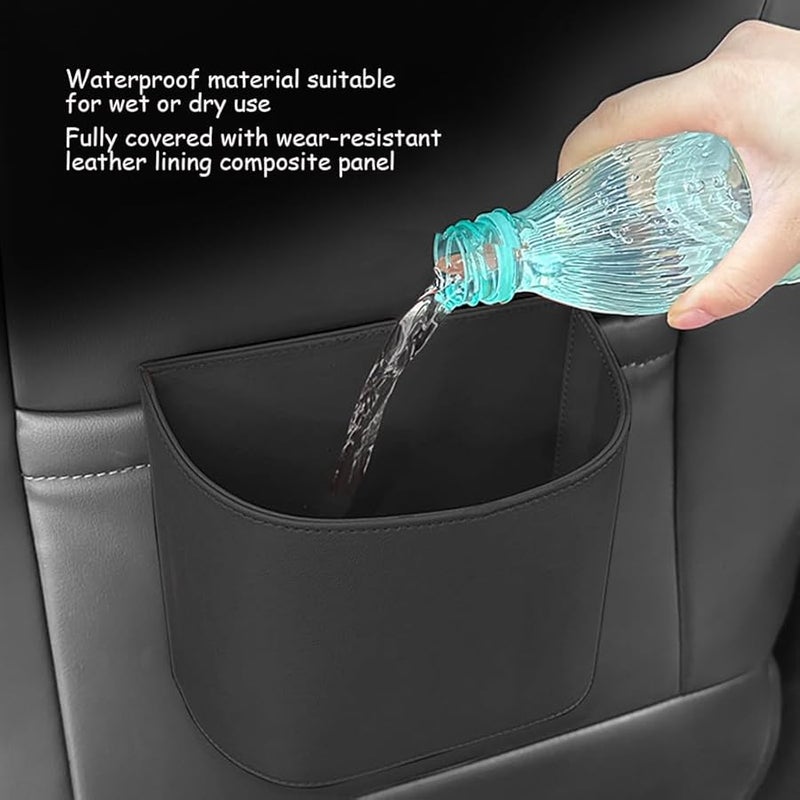 Black Car Trash Can Bin Waterproof Garbage Can Umbrella Holder For Rivian R1S 2025 - Image 5
