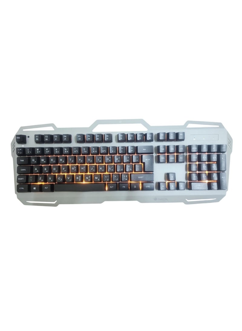 Generic - USB Gaming Keyboard with Orange Backlight - Durable Metal Frame and Ergonomic Design for Gamers - Image 1
