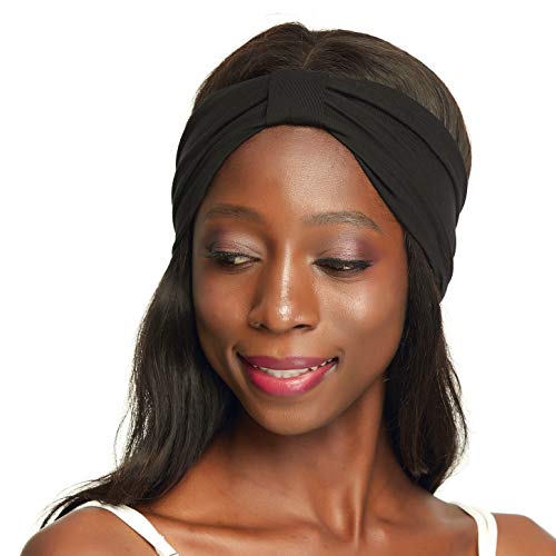 Winitas Satin Lining Headbands for Women Black Thick Hair - Image 3