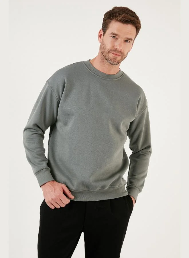 Buratti Buratti Regular Fit Crew Neck Cotton Fleece Lined Soft Brushed Sweatshirt Men's SWEAT 5905255