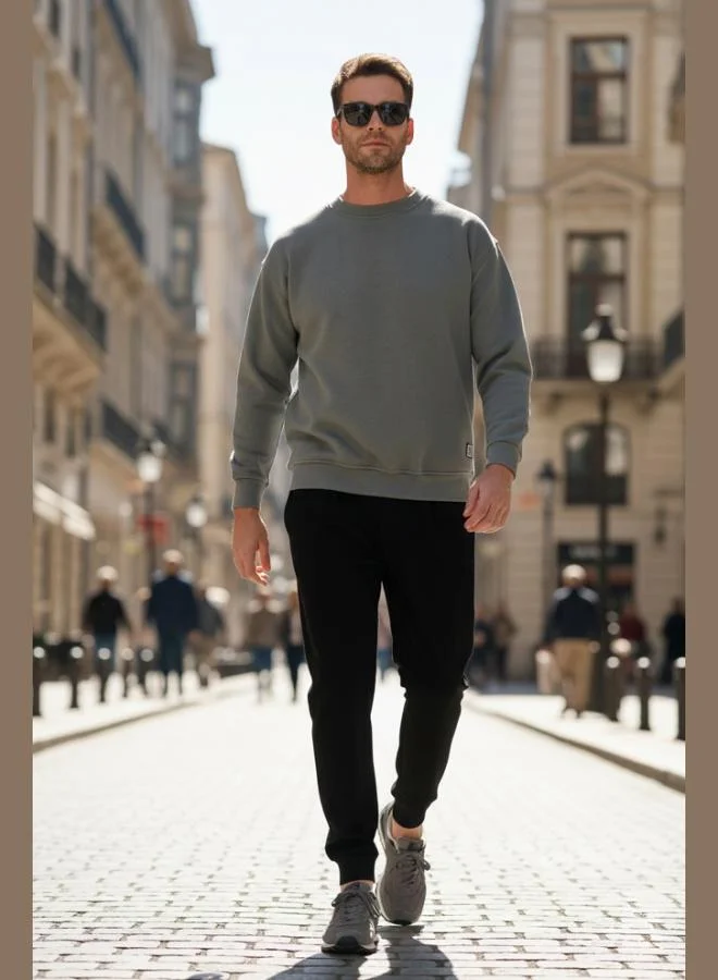 Buratti Buratti Regular Fit Crew Neck Cotton Fleece Lined Soft Brushed Sweatshirt Men's SWEAT 5905255
