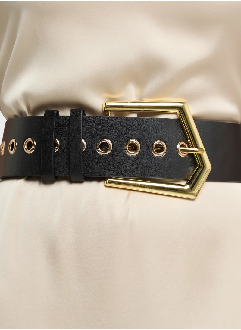 جينجر Statement Buckle Belt