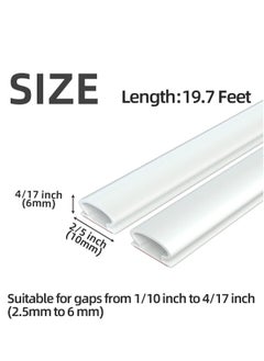 KASTWAVE Door Weather Stripping Door Seal Strip, 19.7 Feet Self-Adhesive Rubber Door Insulation Weather Strip for Window and Door Soundproofing D Shape,Weatherstripping for Door Frame Gap Blocker  - Image 2