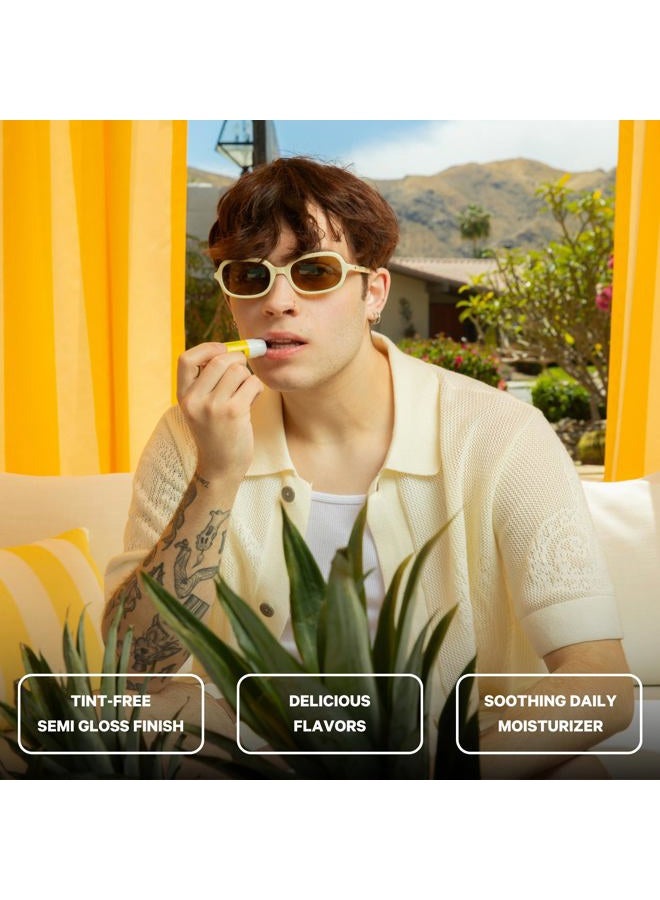 Space Camp Wellness Jumbo Lip Balm - Tropical Pineapple Organic Flavored Balm (2 Pack) - Image 5