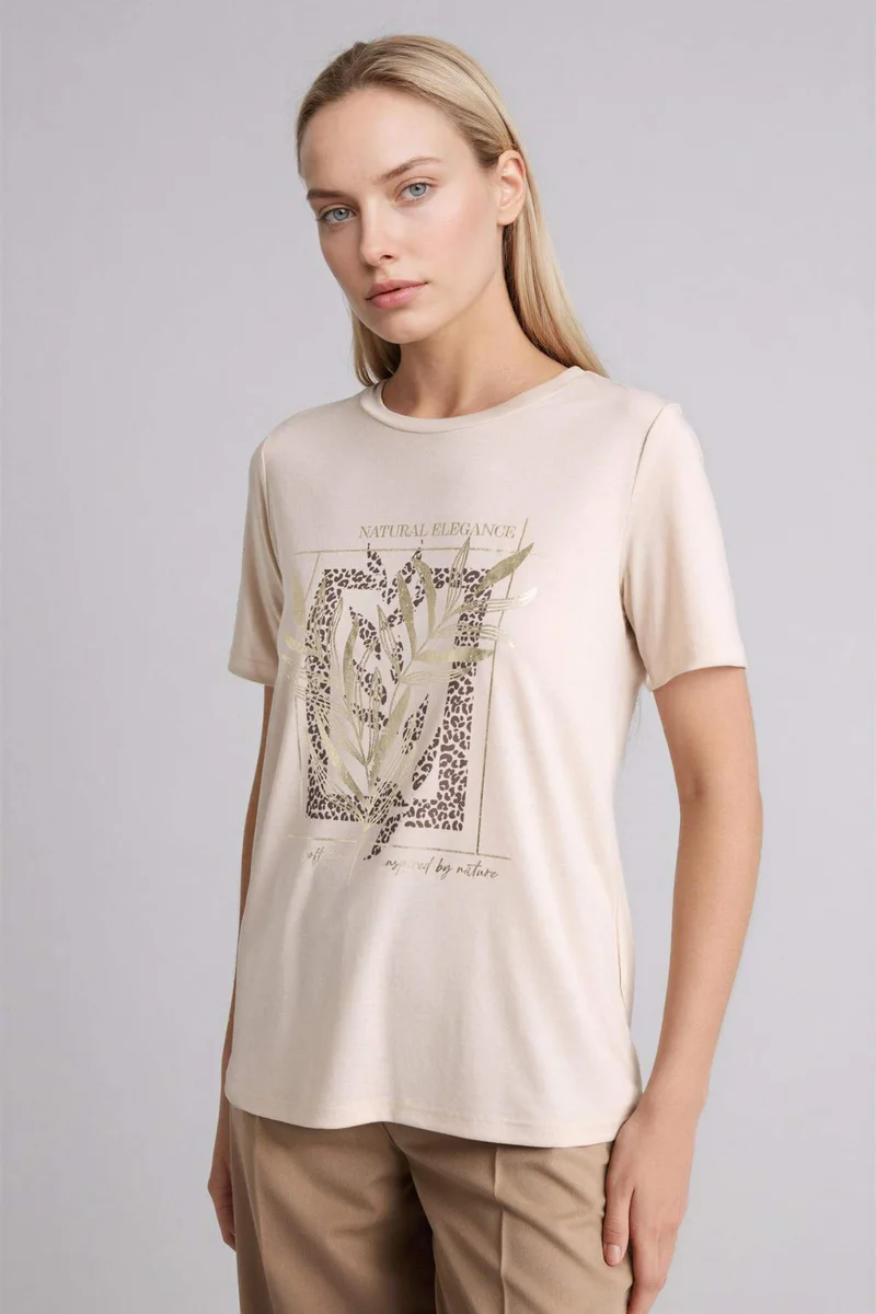 ديفاكتو Printed Short Sleeve T-Shirt