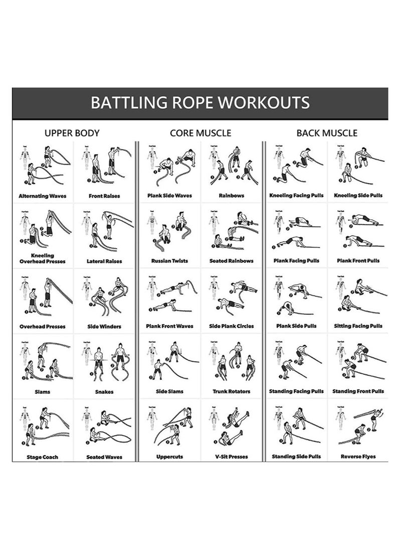 COMMANDO Heavy-Duty 6 Meter Battle Rope - Strength Training, Wear-Resistant  - Image 3