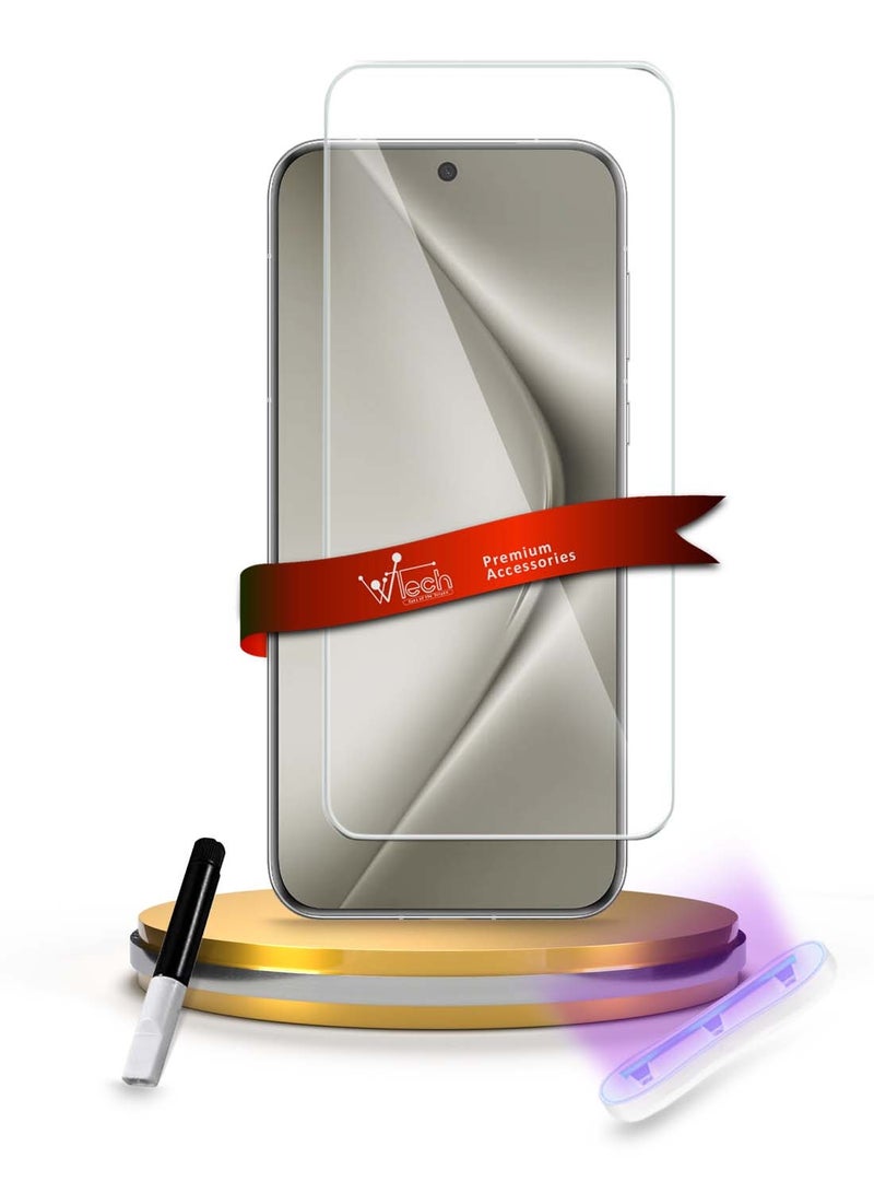 Wtech Huawei Pura 70 Pro / Pura 70 Pro+ / Pura 70 Pro Plus 5G 2024 Premium Curved Edges UV Full Glue Full Cover Tempered Glass Screen Protector (MSGUCN) - Clear - Image 1