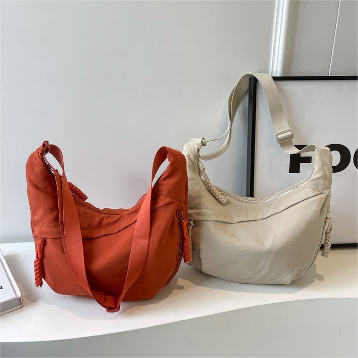 EMGILL Nylon Crescent Crossbody Bag for Women Shoulder Tote Handbag Casual Sling Bag Dumpling Purse Bag for Outdoor Travel - Image 2