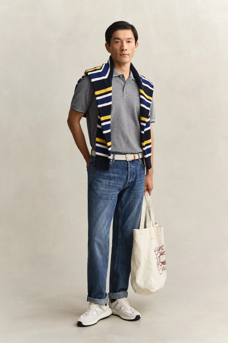 GANT  Two Tone Short SleevePolo for Men | Best Price UAE