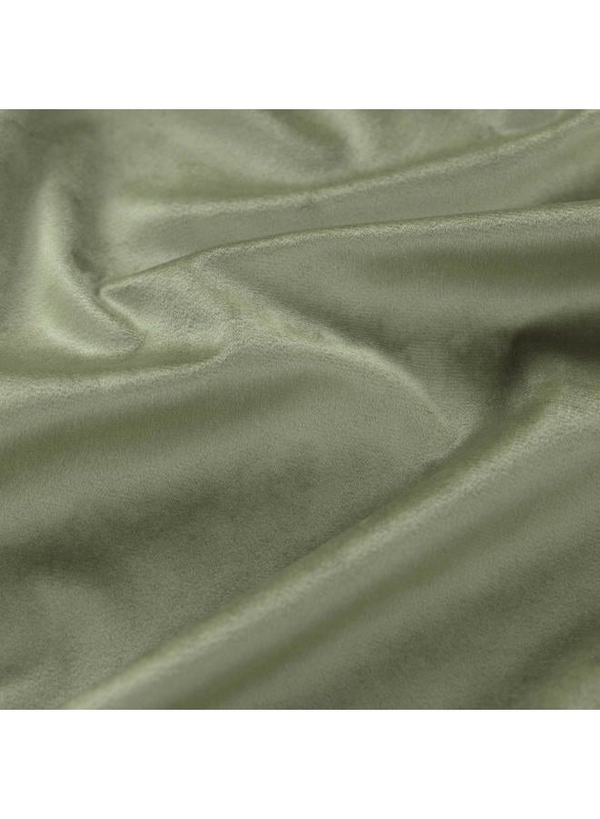 KOUFALL 52x84 Inch Length Sage Gree Back Tab Velvet Curtains - Image 5