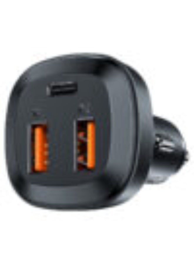 ACEFAST Fast Car Charger B9 66W, 3 Port Car Charger 1USB-C & 2 USB-A, Zinc Alloy Body, Good Heat Dissipation, Support Mobile Phone / Tablet Fast Charging - Black - Image 3