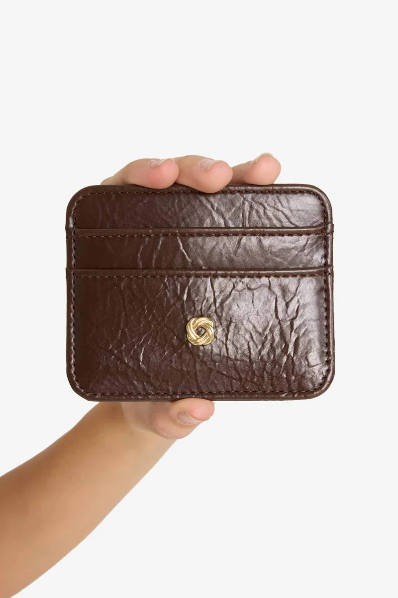 ديفاكتو Woman Faux Leather Business Card Wallet